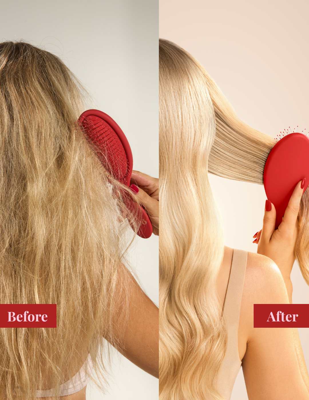 The Red Velvet Gro Brush - Gentle Everyday Detangling Brush